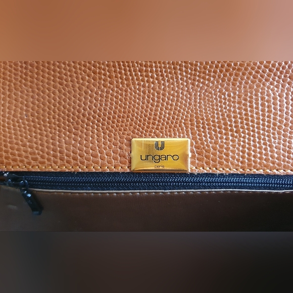 UNUSED Emanuel Ungaro Paris Brown Leather Bag - Picture 3 of 8